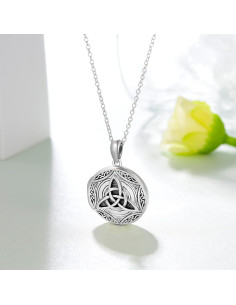 Collar Locket Celta 925 Plata Esterlina con Árbol de la Vida 2