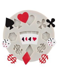 Molde de Silicona para Fondant de Póker YANQINMS 9.4 cm