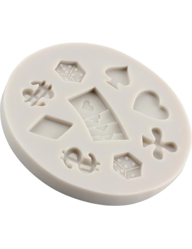 Molde de Silicona para Fondant de Póker YANQINMS 9.4 cm