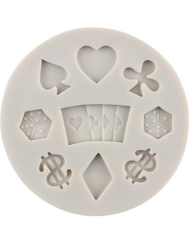 Molde de Silicona para Fondant de Póker YANQINMS 9.4 cm