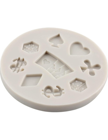 Molde de Silicona para Fondant de Póker YANQINMS 9.4 cm