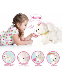 Juguete Interactivo Perro de Peluche HuiNiu con Control Remoto 2