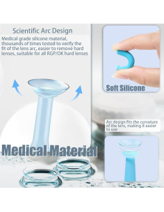 Removedor de Lentes de Contacto Duras Eagosion 6PCS Azul 2