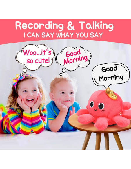 Juguete Musical de Gateo Pulpo Tsomtto 16.5cm Control de Voz