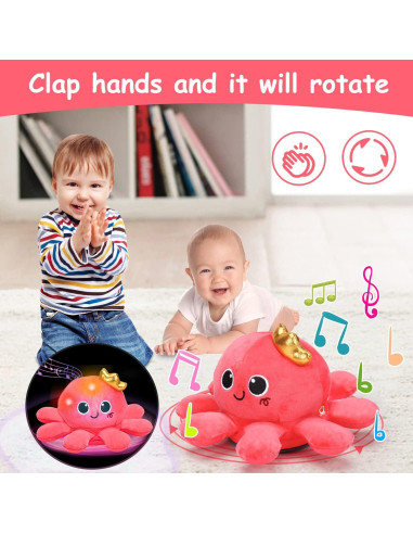 Juguete Musical de Gateo Pulpo Tsomtto 16.5cm Control de Voz