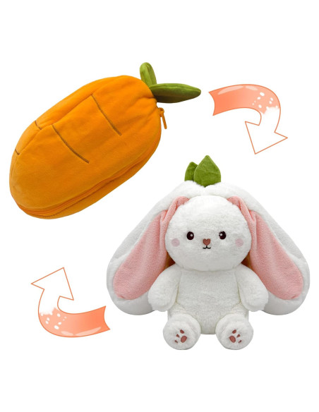 Peluche Conejo Reversible YOUBLEK Zanahoria 35 cm