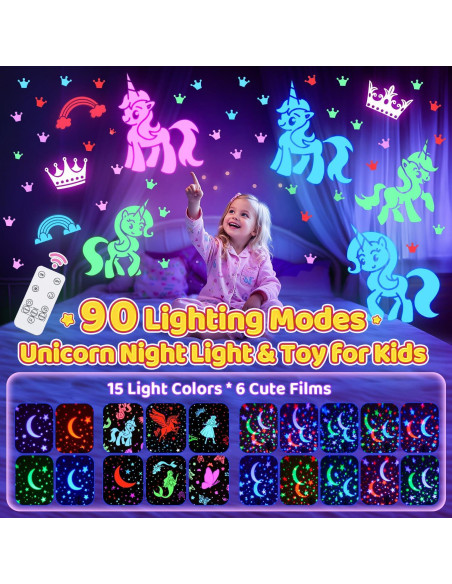 Luz Nocturna Proyector PIKOY Rosa 90 Modos Regulable Recargable