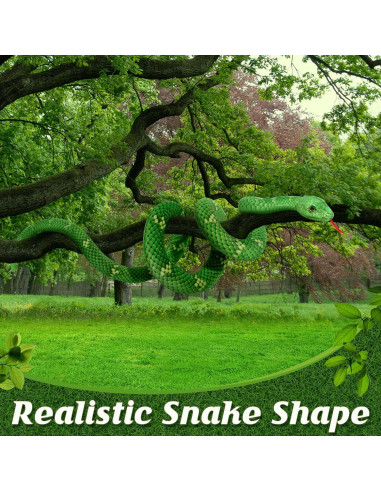 Serpiente de Peluche MGZTTHW 180 cm Realista Verde