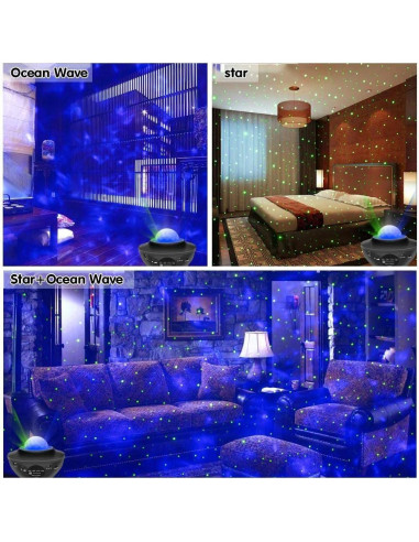 Proyector de Estrellas Sunbox BL-XK01 con Control Remoto y Sonidos