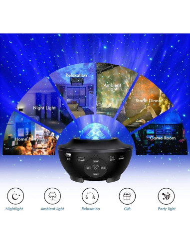 Proyector de Estrellas Sunbox BL-XK01 con Control Remoto y Sonidos