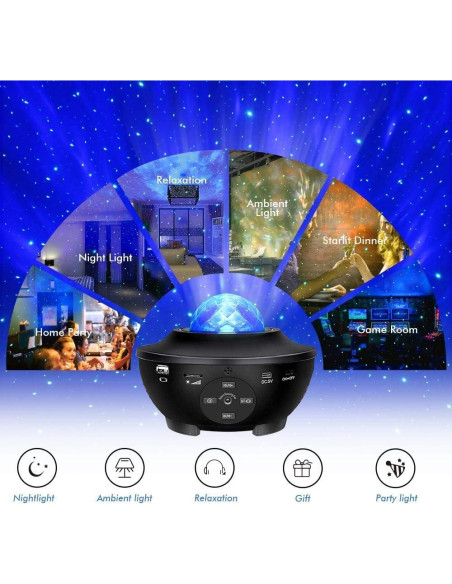 Proyector de Estrellas Sunbox BL-XK01 con Control Remoto y Sonidos