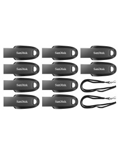 Paquete 10 Pendrives SanDisk 256GB Ultra Curve USB 3.2