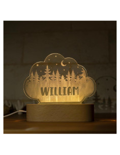 Luz Nocturna Personalizada P Lab Bosque 15.95 cm LED