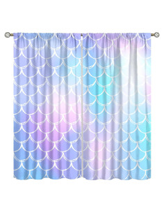 Cortinas AAVEUP Sirena 2 Paneles 53x137 cm Opacas