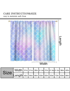 Cortinas AAVEUP Sirena 2 Paneles 53x137 cm Opacas 2