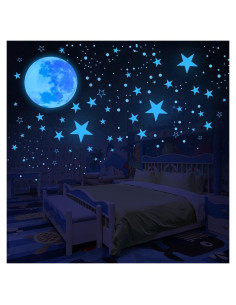 Calcomanías Brillantes MIFADLE Luna y Estrellas 1078 Piezas