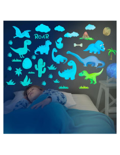 Calcomanías de Pared Dinosaurios Brillantes Liderstar