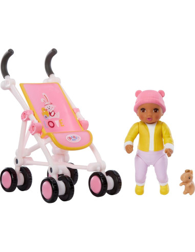 Muñeca Baby Born MINIS con Cochecito y Amigo Animal