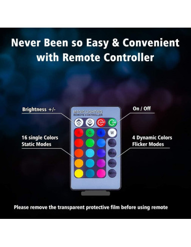 Lámpara 3D de Fútbol Seven Lady Control Remoto y Táctil