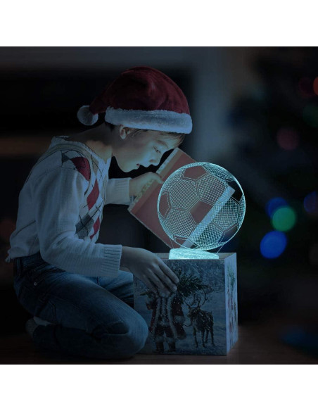 Lámpara 3D de Fútbol Seven Lady Control Remoto y Táctil Lámpara 3D de Fútbol Seven Lady Control Remoto y Táctil