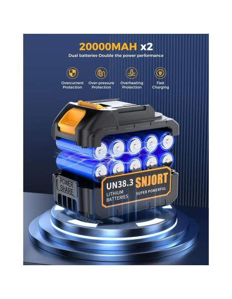 Soplador de Hojas Inalámbrico SNJORT S7MAX-11 500,000 RPM Soplador de Hojas Inalámbrico SNJORT S7MAX-11 500,000 RPM