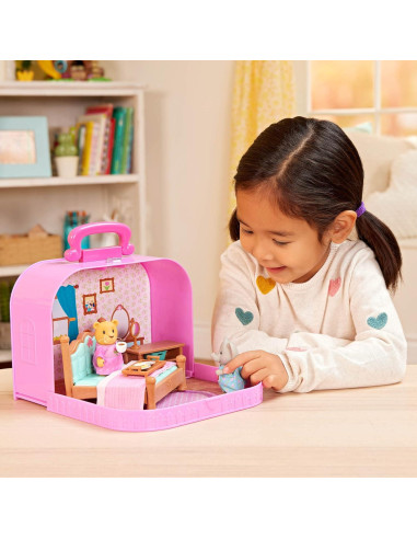 Juego de Casa de Muñecas Li'l Woodzeez con Maleta 2 Figuras