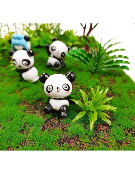 48 Piezas Adornos de Pastel Panda MYUE - Figuras y Plantas