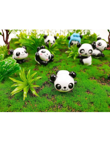 48 Piezas Adornos de Pastel Panda MYUE - Figuras y Plantas