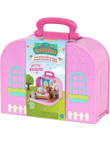 Juego de Casa de Muñecas Li'l Woodzeez con Maleta 2 Figuras