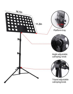 Soporte de Partituras Ajustable con Bolsa de Transporte - 1 Paquete 2