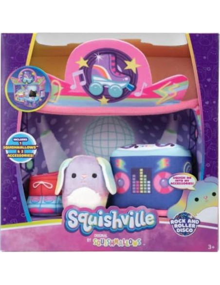 Set de Juego Squishville Danya Coneja 2" Peluche y Patines