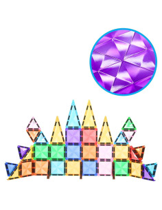 PicassoTiles Bloques Magnéticos Mini 40 Piezas Viaje