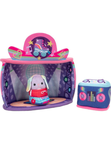 Set de Juego Squishville Danya Coneja 2" Peluche y Patines