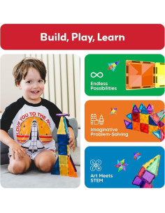 PicassoTiles Bloques Magnéticos Mini 40 Piezas Viaje 2