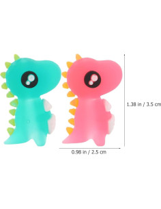 12 Toppers de Lápiz de Dinosaurio LALAFINA - Silicona Suave 2