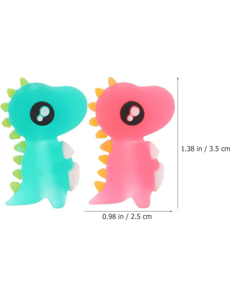 12 Toppers de Lápiz de Dinosaurio LALAFINA - Silicona Suave