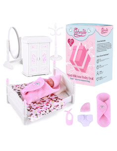 Muñeca Mini de Silicona BABESIDE 7.62 cm Realista con Accesorios