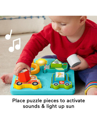 Rompecabezas de Vehículos Fisher-Price HRP31 con Sonidos y Luces
