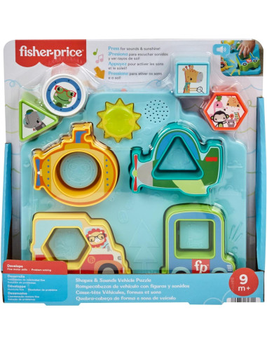 Rompecabezas de Vehículos Fisher-Price HRP31 con Sonidos y Luces