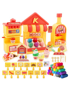Set de Juguetes de Cocina Crelloci Tienda de Hamburguesas 69PCS