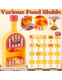 Set de Juguetes de Cocina Crelloci Tienda de Hamburguesas 69PCS 2