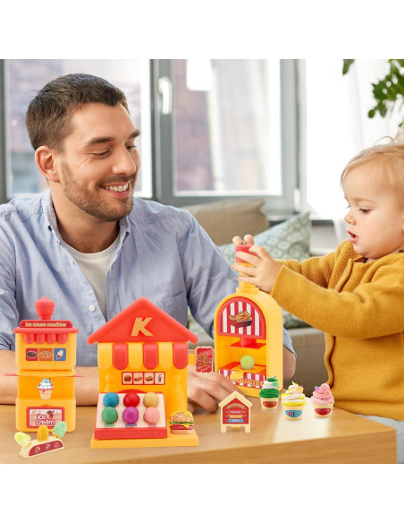 Set de Juguetes de Cocina Crelloci Tienda de Hamburguesas 69PCS