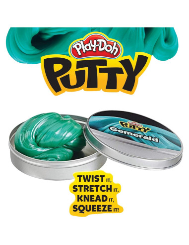 Play-Doh Masilla Verde Metálica Gemerald 90 g para Niños