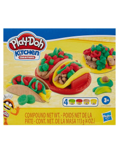 Juego de Comida Play-Doh Taco Time para Niños 3+ con 4 Colores