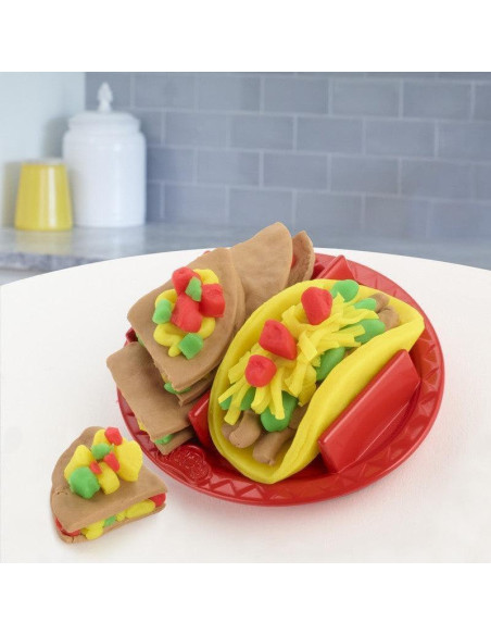 Juego de Comida Play-Doh Taco Time para Niños 3+ con 4 Colores