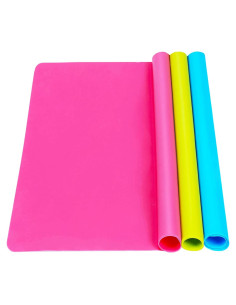 Paquete de 3 Tapetes de Silicona TDHDIKE 30x40 cm Colores Vivos