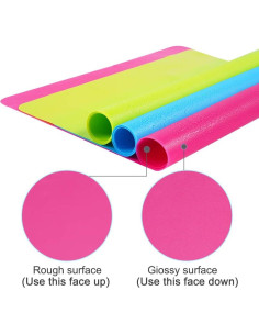 Paquete de 3 Tapetes de Silicona TDHDIKE 30x40 cm Colores Vivos 2