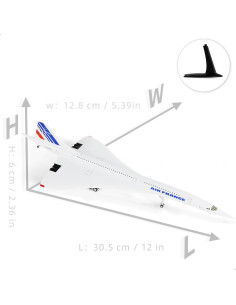 Modelo de avión Concorde QIYUMOKE 1/200 con soporte 2