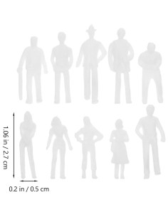 50 Figuras Miniatura Sin Pintar 1:75 TEHAUX para Dioramas 2