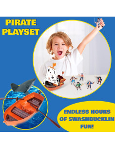 Juego de figuras de acción piratas Liberty Imports 8 piezas 2